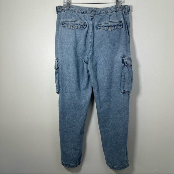 Madewell Women’s Low Slung Cargo Jeans Light Wash Size 30/10 - Picture 4 of 10